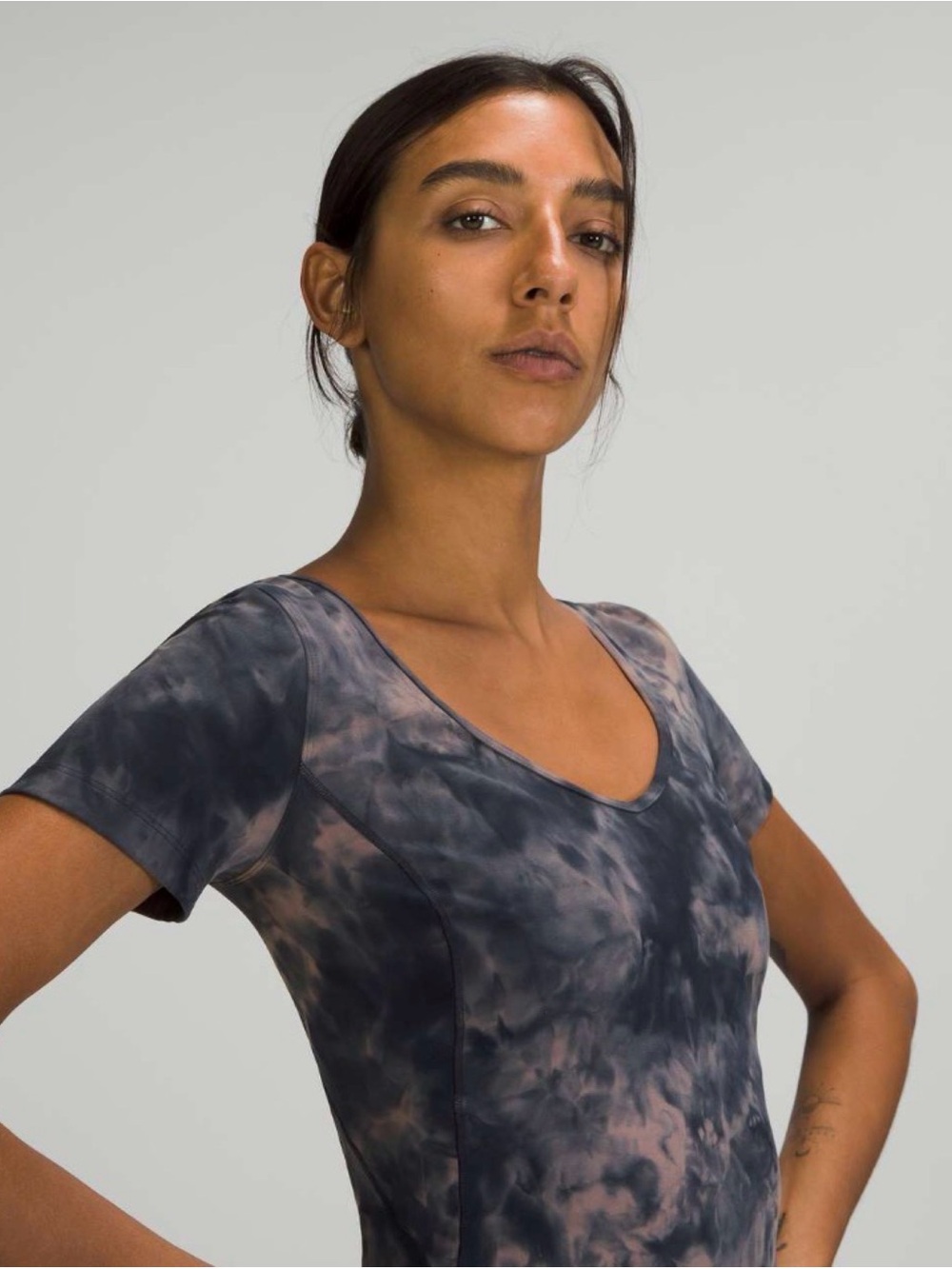 Lululemon Align T-shirt Diamond Dye Lunar Rock True Navy 4 - Picture 5 of 8